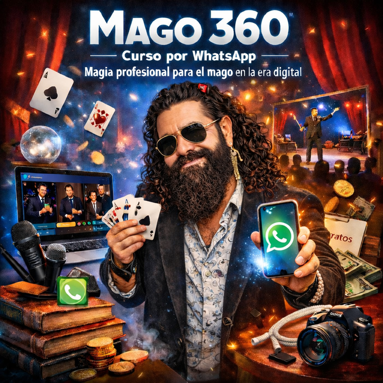 MAGO 360 - Curso En Línea y por WhatsApp: Magia Profesional para el Mago en la era digital