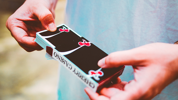 Cherry Casino True Black (Black Hawk) Playing Cards