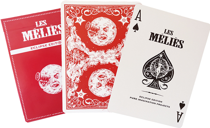 Les Méliés Red Eclipse Playing Cards
